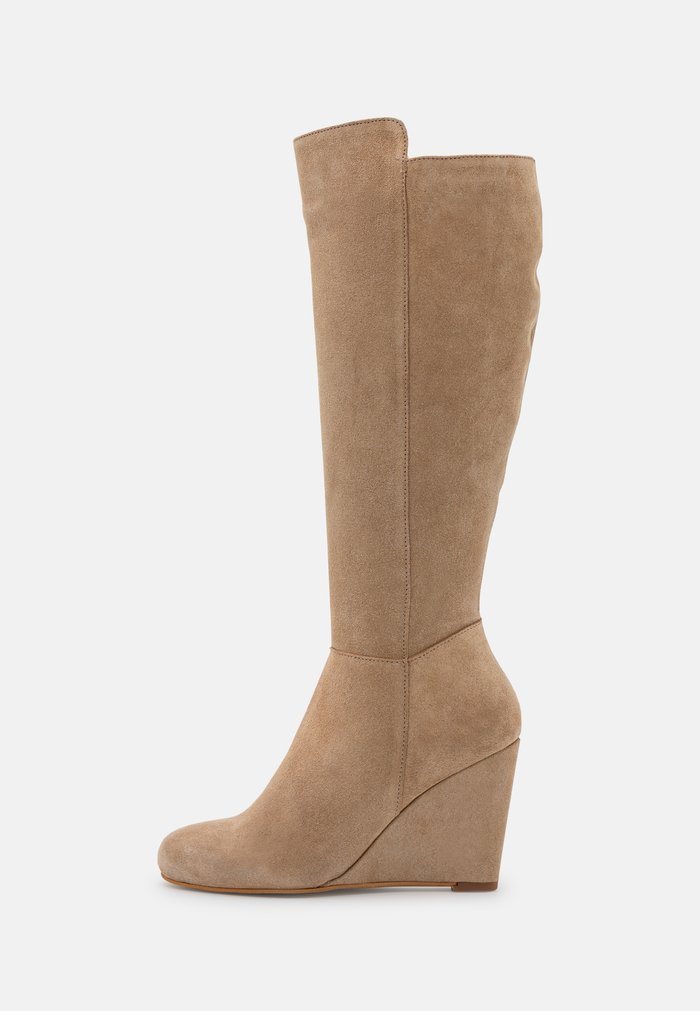 Bottes Anna Field LEATHER Wedge Zip UP Beige Femme | BAE-2859809